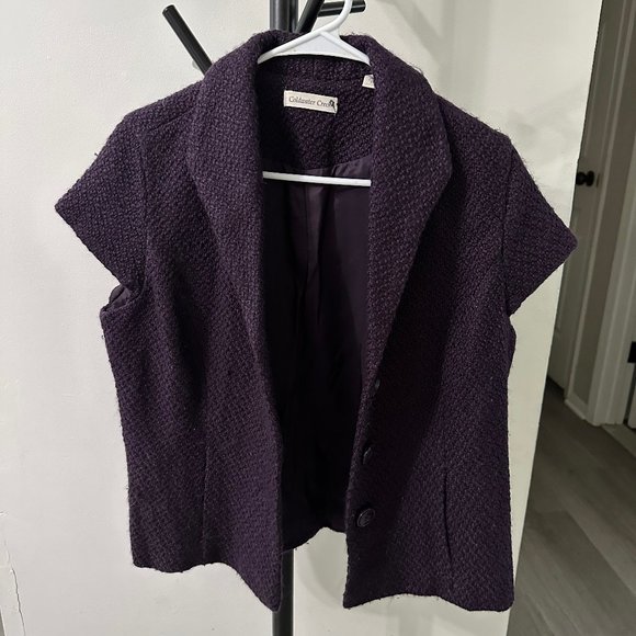 Coldwater Creek Purple Shortsleeve Blazer - Picture 1 of 3